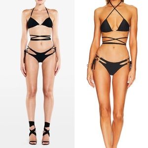 DUNDAS Black Strappy Bikini